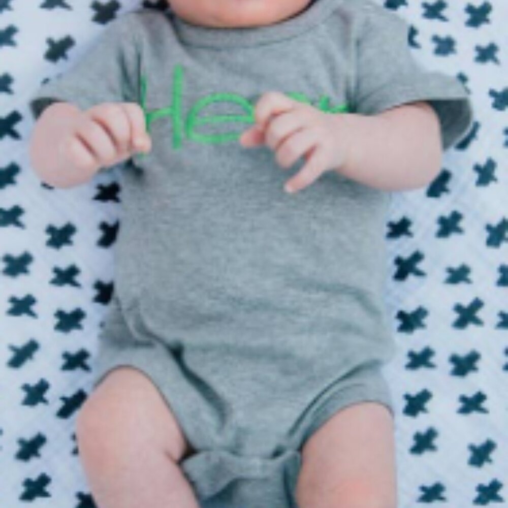 Love That Cotton Unisex Short Sleeve Bodysuit (Gray)